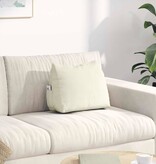 VidaXL Rugkussen Crème 45 x 20 x 35 cm Katoen Stof
