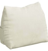 VidaXL Rugkussen Crème 45 x 20 x 35 cm Katoen Stof