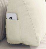 VidaXL Rugkussen Crème 45 x 20 x 35 cm Katoen Stof