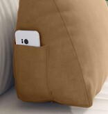 VidaXL Rugkussen Bruin 45 x 20 x 35 cm Katoen Stof