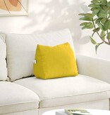 VidaXL Rugkussen Geel 45 x 20 x 35 cm Katoen Stof
