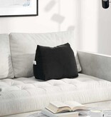 VidaXL Rugkussen Zwart 45 x 20 x 35 cm Katoen Stof