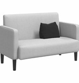 VidaXL Rugkussen Zwart 45 x 20 x 35 cm Katoen Stof