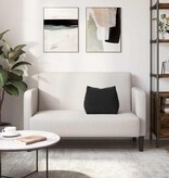 VidaXL Rugkussen Zwart 45 x 20 x 35 cm Katoen Stof