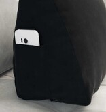 VidaXL Rugkussen Zwart 45 x 20 x 35 cm Katoen Stof