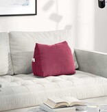 VidaXL Rugkussen Wijnrood 45 x 20 x 35 cm Katoen Stof