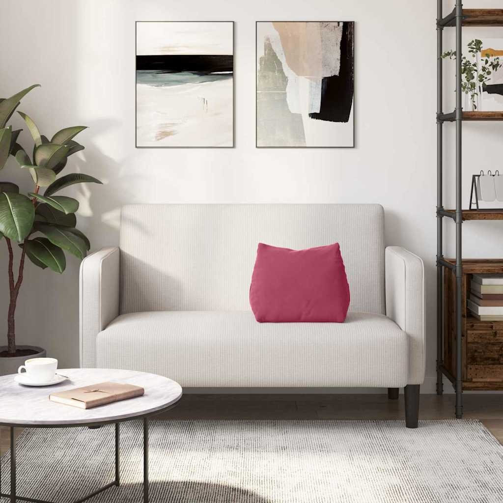 VidaXL Rugkussen Wijnrood 45 x 20 x 35 cm Katoen Stof