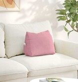 VidaXL Rugkussen Roze 45 x 20 x 35 cm Katoen Stof