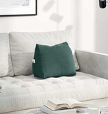 VidaXL Rugkussen Donkergroen 45 x 20 x 35 cm Katoen Stof