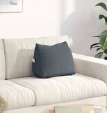 VidaXL Rugkussen Donkergrijs 45 x 20 x 35 cm Katoen Stof