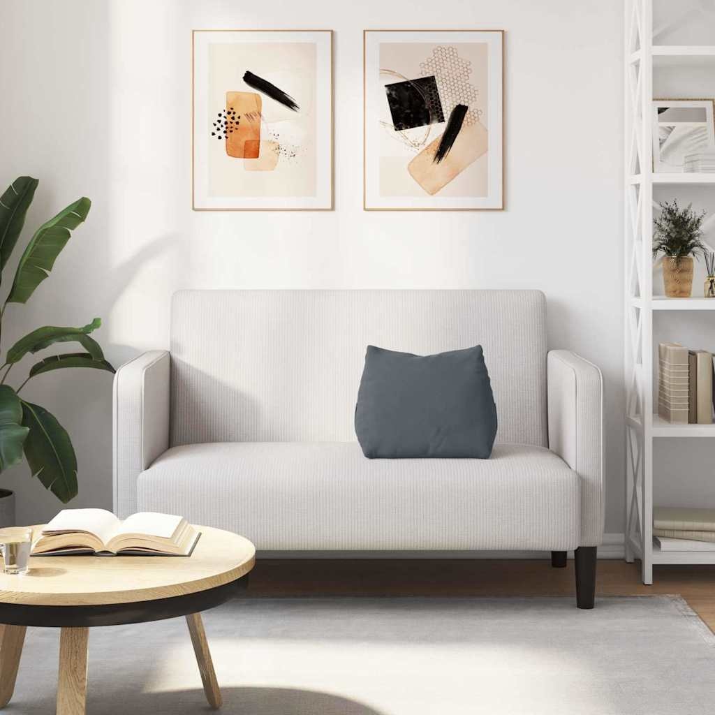 VidaXL Rugkussen Donkergrijs 45 x 20 x 35 cm Katoen Stof