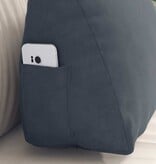 VidaXL Rugkussen Donkergrijs 45 x 20 x 35 cm Katoen Stof