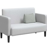 VidaXL Rugkussen Lichtgrijs 45 x 20 x 35 cm Katoen Stof