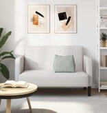 VidaXL Rugkussen Lichtgrijs 45 x 20 x 35 cm Katoen Stof