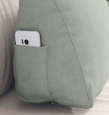 VidaXL Rugkussen Lichtgrijs 45 x 20 x 35 cm Katoen Stof