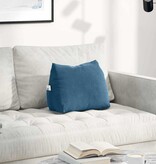 VidaXL Rugkussen Blauw 45 x 20 x 35 cm Katoen Stof