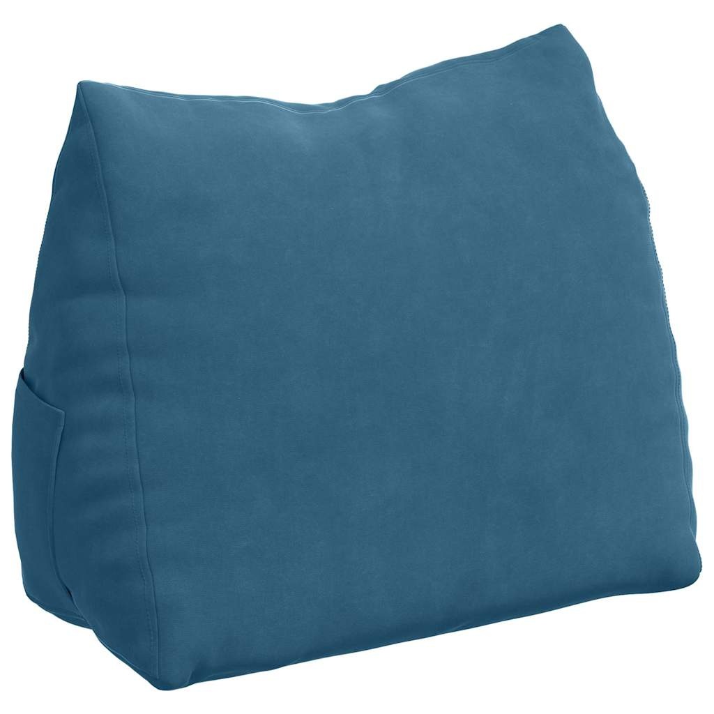 VidaXL Rugkussen Blauw 45 x 20 x 35 cm Katoen Stof