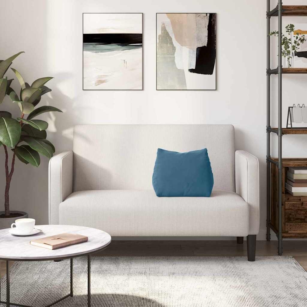 VidaXL Rugkussen Blauw 45 x 20 x 35 cm Katoen Stof