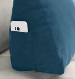 VidaXL Rugkussen Blauw 45 x 20 x 35 cm Katoen Stof