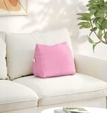 VidaXL Rugkussen Roze 45 x 20 x 35 cm Stof
