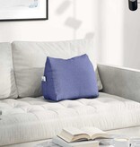 VidaXL Rugkussen Jeans Blauw 45 x 20 x 35 cm Stof