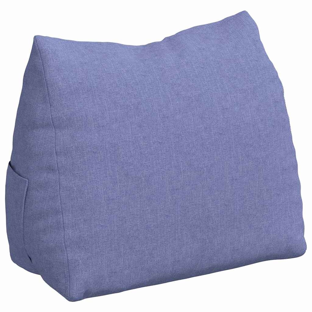 VidaXL Rugkussen Jeans Blauw 45 x 20 x 35 cm Stof