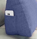 VidaXL Rugkussen Jeans Blauw 45 x 20 x 35 cm Stof