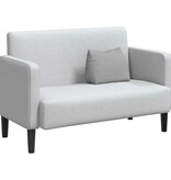 VidaXL Rugkussen Wolkengrijs 45 x 20 x 35 cm Stof