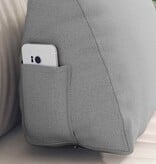 VidaXL Rugkussen Wolkengrijs 45 x 20 x 35 cm Stof