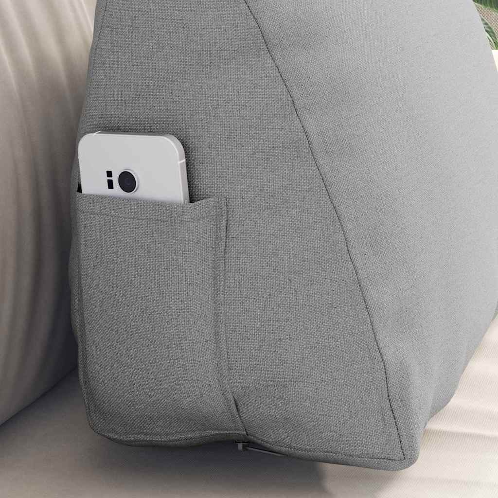 VidaXL Rugkussen Wolkengrijs 45 x 20 x 35 cm Stof