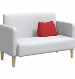 VidaXL Rugkussen Rood 45 x 20 x 35 cm Stof