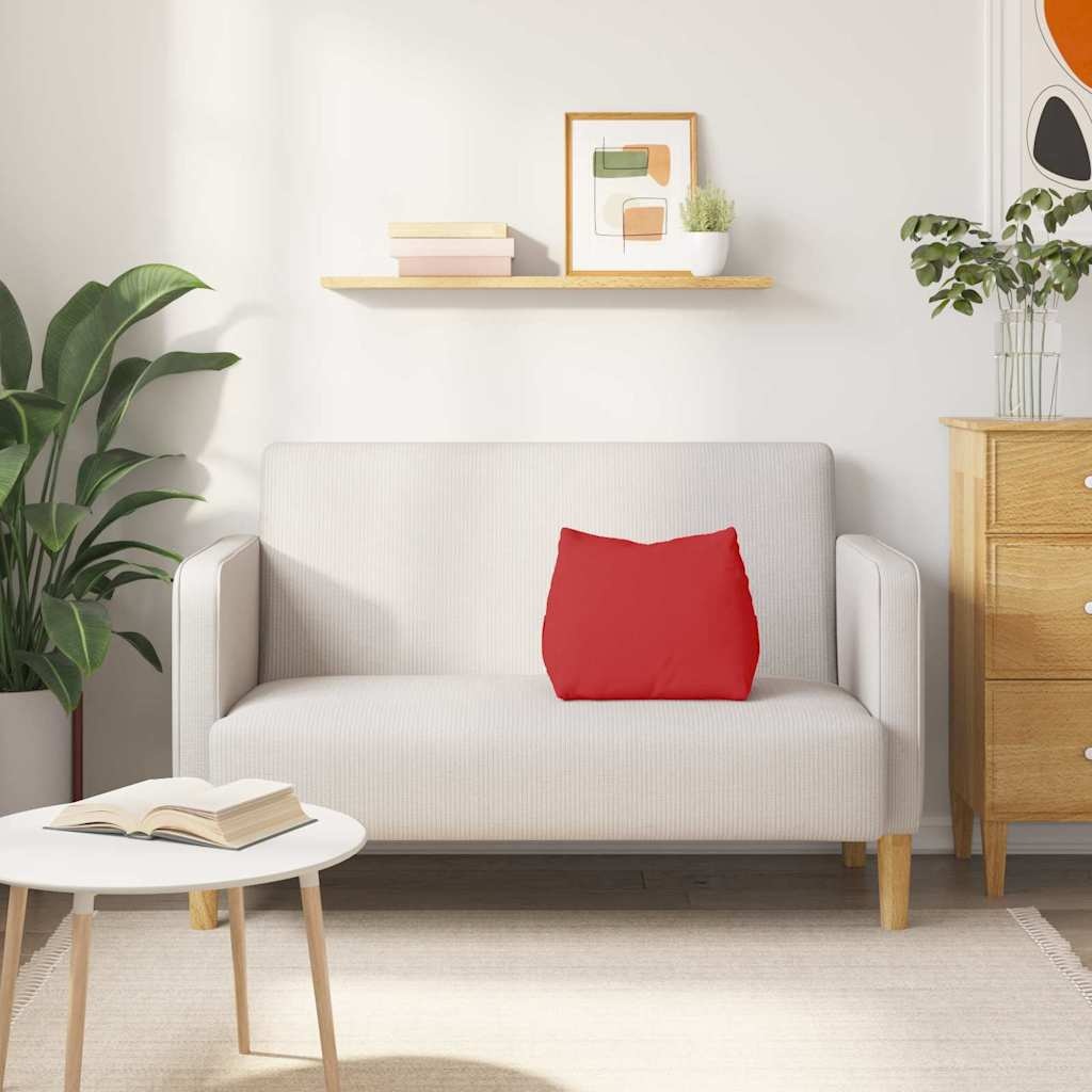 VidaXL Rugkussen Rood 45 x 20 x 35 cm Stof