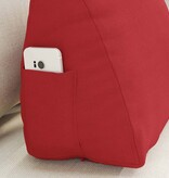 VidaXL Rugkussen Rood 45 x 20 x 35 cm Stof