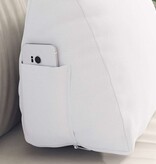 VidaXL Rugkussen Wit 45 x 20 x 35 cm Stof