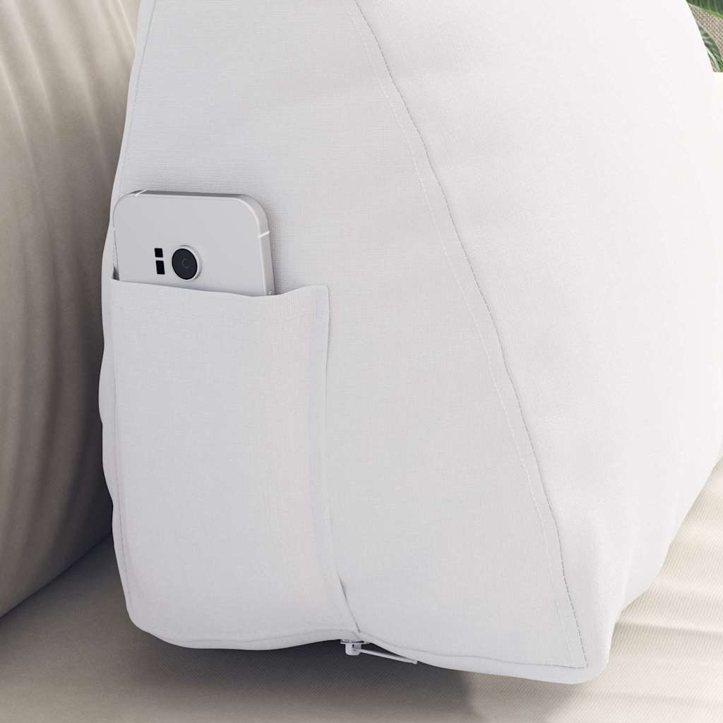 VidaXL Rugkussen Wit 45 x 20 x 35 cm Stof