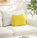 VidaXL Rugkussen Lichtgeel 45 x 20 x 35 cm Stof