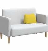 VidaXL Rugkussen Lichtgeel 45 x 20 x 35 cm Stof