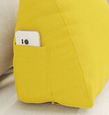 VidaXL Rugkussen Lichtgeel 45 x 20 x 35 cm Stof