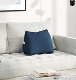 VidaXL Rugkussen Blauw 45 x 20 x 35 cm Stof