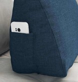 VidaXL Rugkussen Blauw 45 x 20 x 35 cm Stof