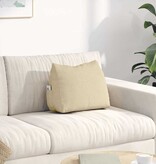 VidaXL Rugkussen Crème 45 x 20 x 35 cm Stof