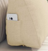 VidaXL Rugkussen Crème 45 x 20 x 35 cm Stof