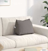 VidaXL Rugkussen Taupe 45 x 20 x 35 cm Stof