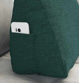 VidaXL Rugkussen Donkergroen 45 x 20 x 35 cm Stof