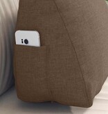 VidaXL Rugkussen Bruin 45 x 20 x 35 cm Stof