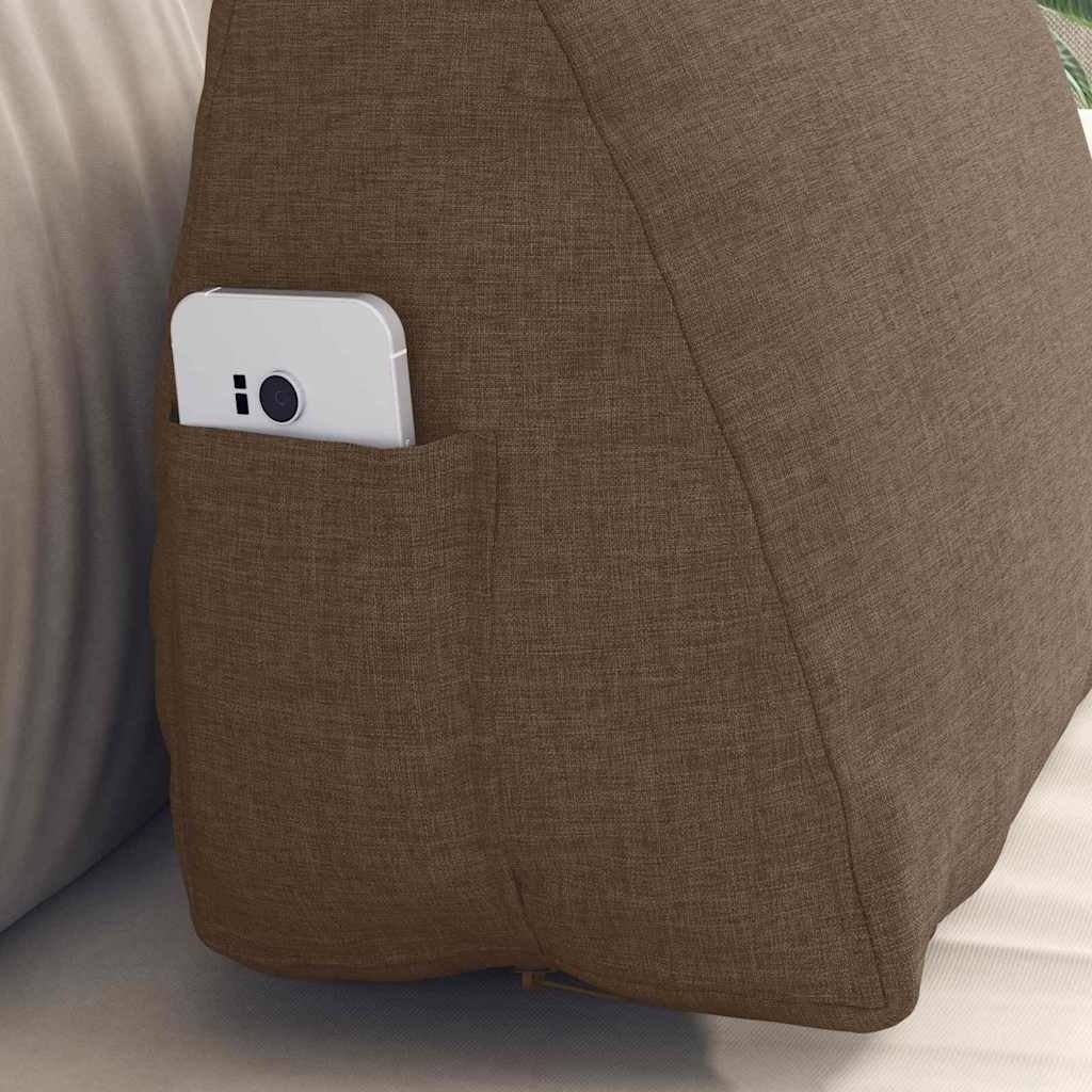 VidaXL Rugkussen Bruin 45 x 20 x 35 cm Stof