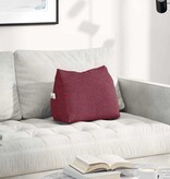 VidaXL Rugkussen Wijnrood 45 x 20 x 35 cm Stof