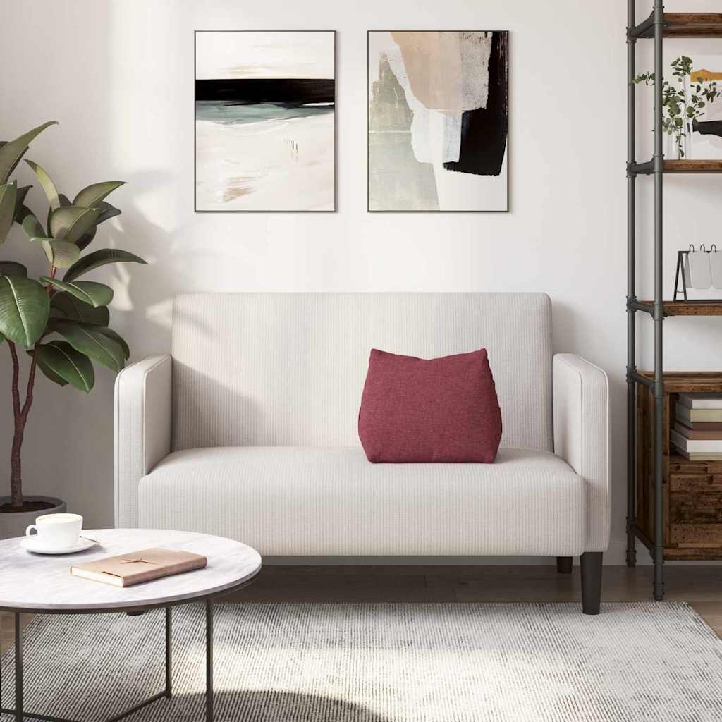 VidaXL Rugkussen Wijnrood 45 x 20 x 35 cm Stof