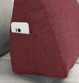 VidaXL Rugkussen Wijnrood 45 x 20 x 35 cm Stof