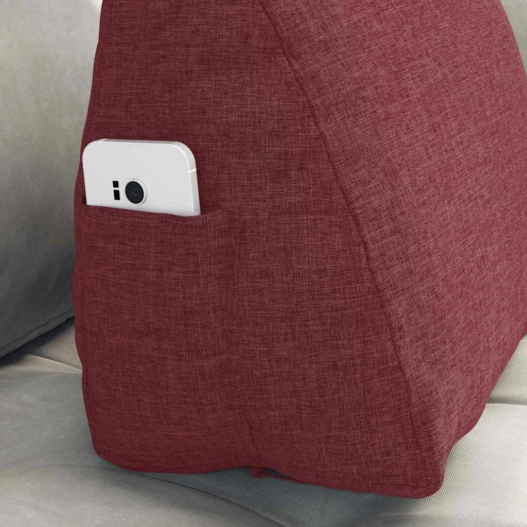 VidaXL Rugkussen Wijnrood 45 x 20 x 35 cm Stof